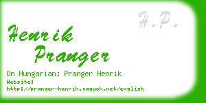 henrik pranger business card